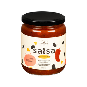 Salsa maïs, haricot noir, piment ancho
