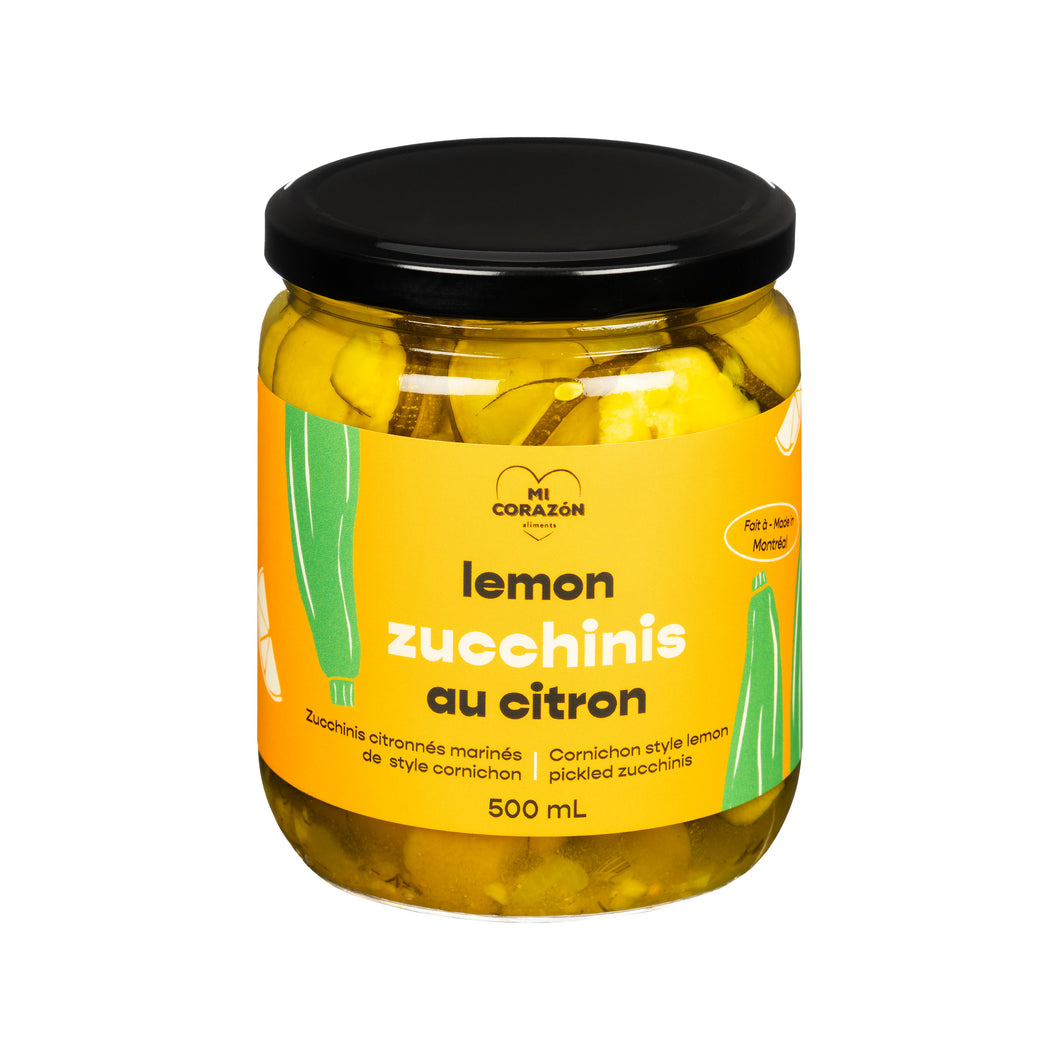 Courgettes marinées au citron